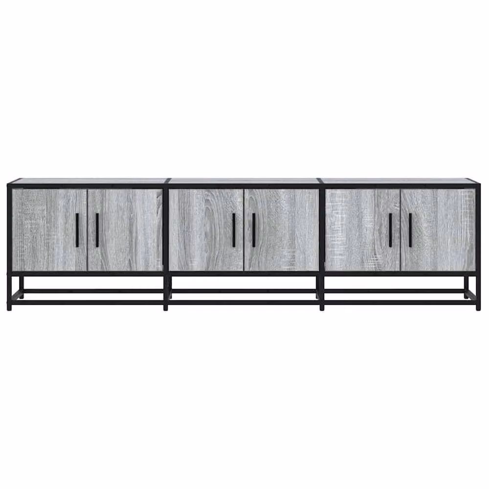 Berkfield Home Industrial TV Cabinet in Grey Sonoma, W/D/H: 150 x 41 x 41 cm – 3