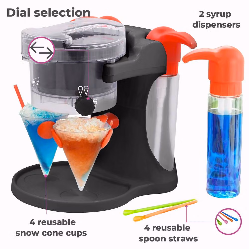 Neo Ice Snow Cone Slushy Maker Machine in Black – 2