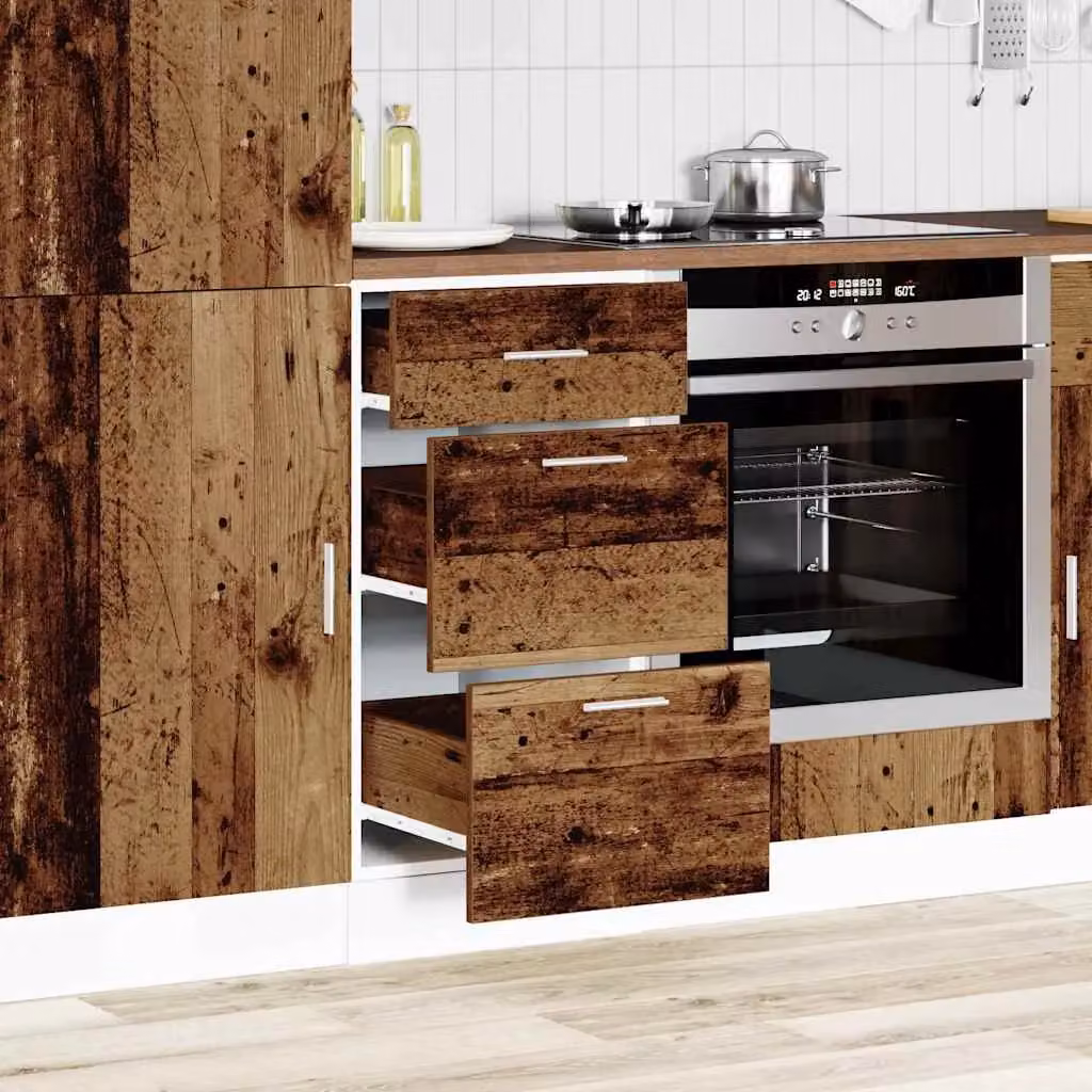 Berkfield Home Brown Kitchen Base Unit in Engineered Wood, W/D/H: 40 x 46 x 81.5 cm – 2