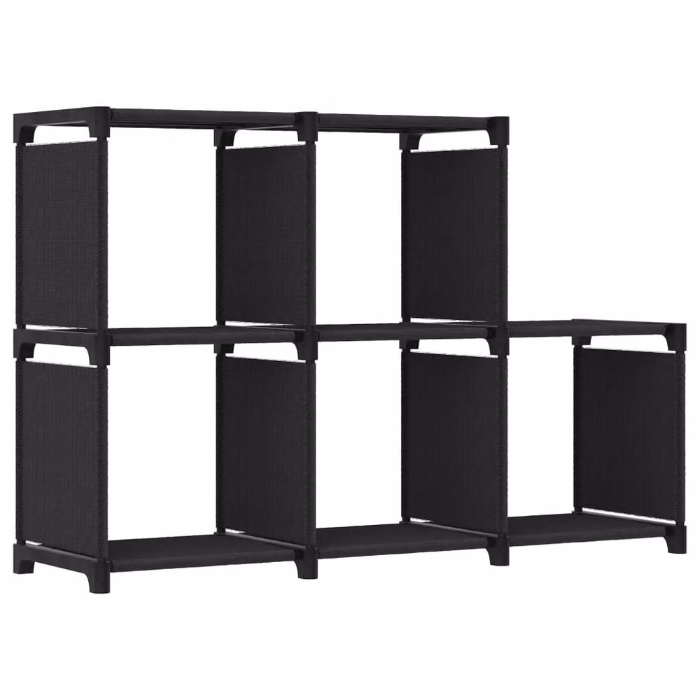 Berkfield Home Modern 5-Cube Display Shelf, Black, W/D/H: 103 x 30 x 72.5 cm – 2