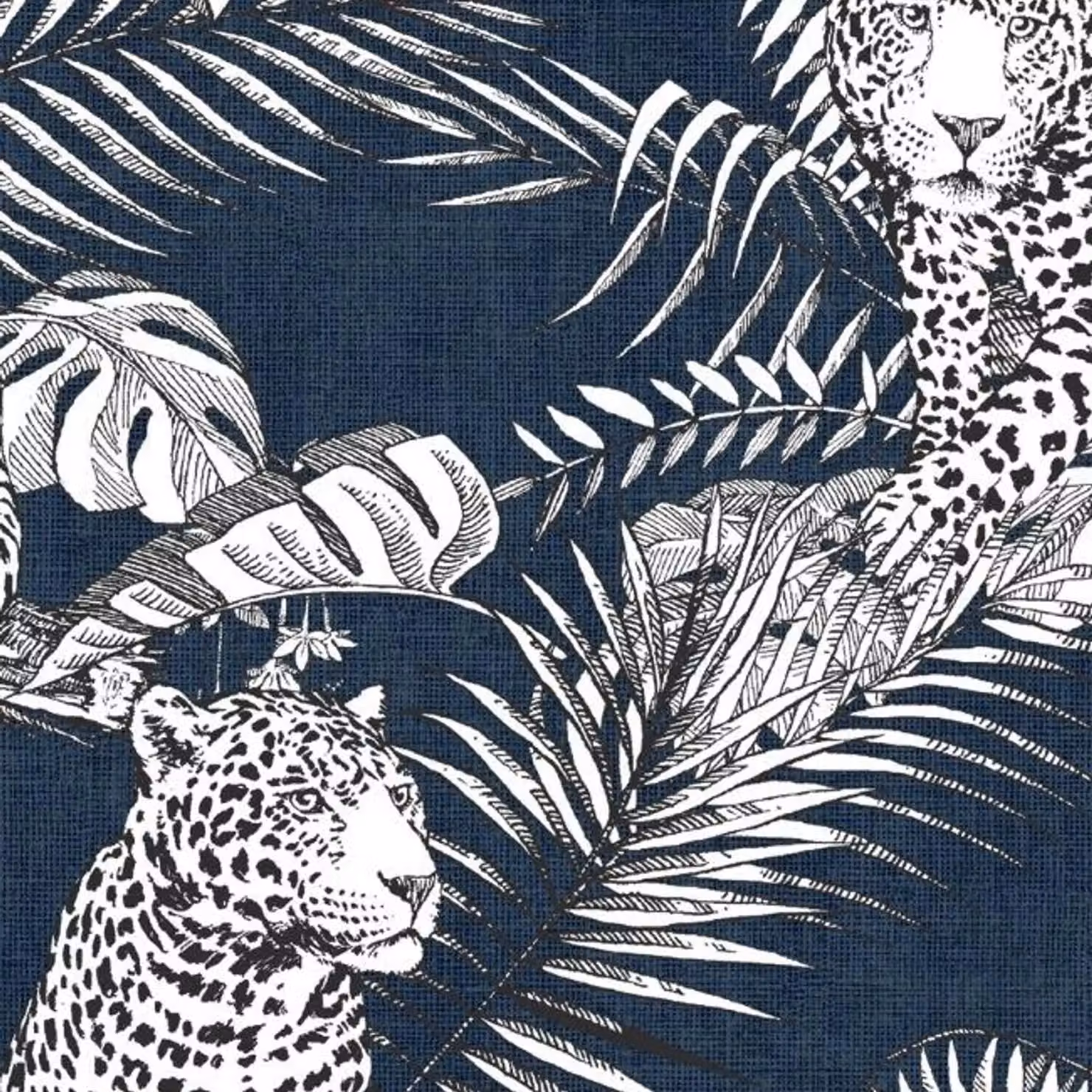 Muriva Mamboa Leopard Blue Animal Print Matt Wallpaper Roll – 2