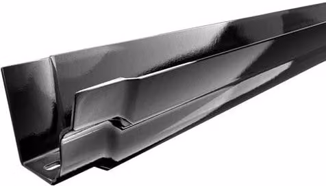 Hargreaves Premier Cast Iron Moulded Ogee Gutter, Black, W: 12.5 cm, L: 182.9 cm