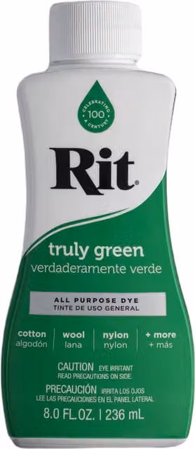 Rit All Purpose Fabric Liquid Dye for Natural Fibres, Green