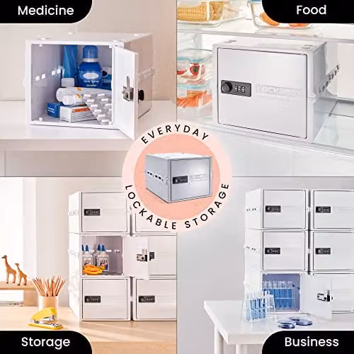 Lockabox One 10L Lockable Storage Box with Code in White – 3