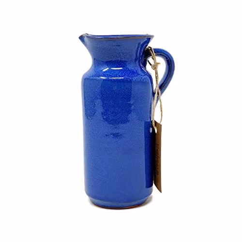 Verano Spanish Ceramics Selena Hand Dipped Glazed Ceramic Jug, Blue, 0.5 l, H: 18 cm – 3