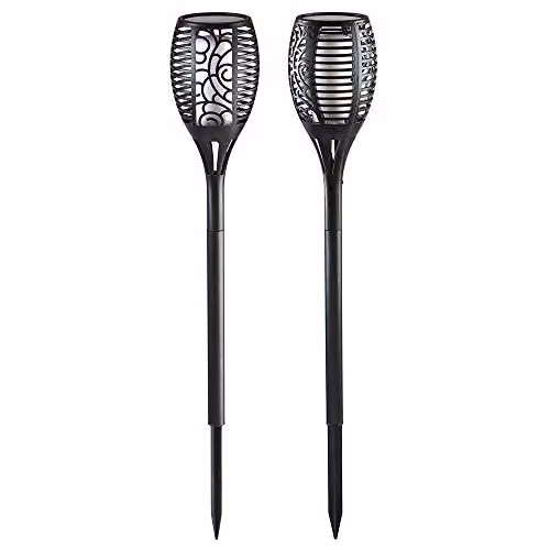 Smart Garden Products Solar Powered Outdoor Torch with Cool Flame Effect in Black – 2
