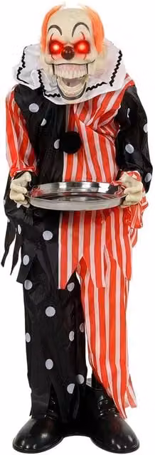 HOMCOM Animated Clown Halloween Decoration for Indoor and Outdoor Use in Multicolour