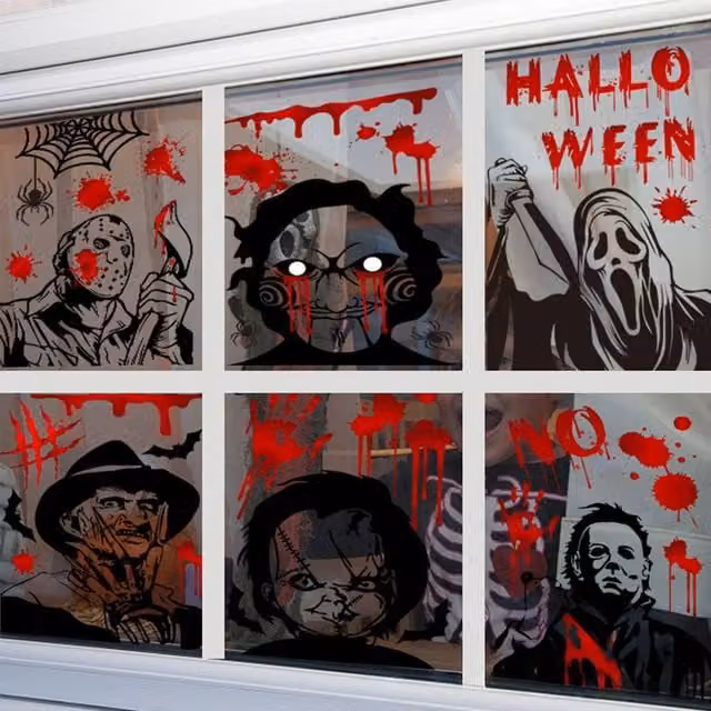 Lovii Reusable Halloween Animal Static Cling Window Stickers in Multicolour