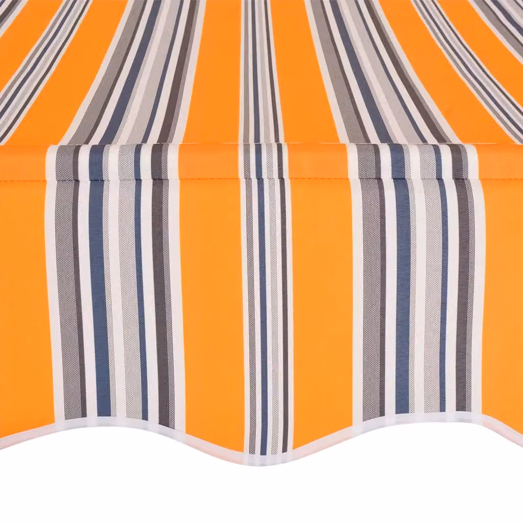 Berkfield Home Manual Retractable Awning in Yellow and Blue Stripes, 100 cm – 2