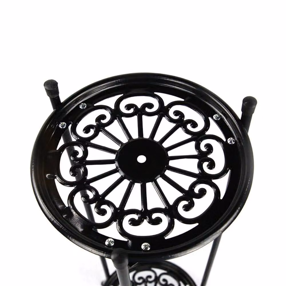 EONLION Free Standing Metal Plant Holder Flower Pot Stand in Black – 3