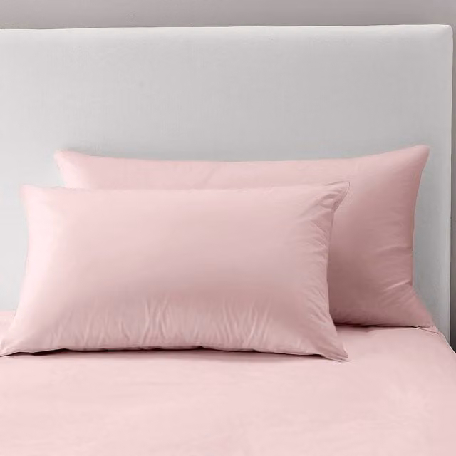 Velosso Pink Microfibre Pillowcase Pair, W: 50 cm x H: 75 cm