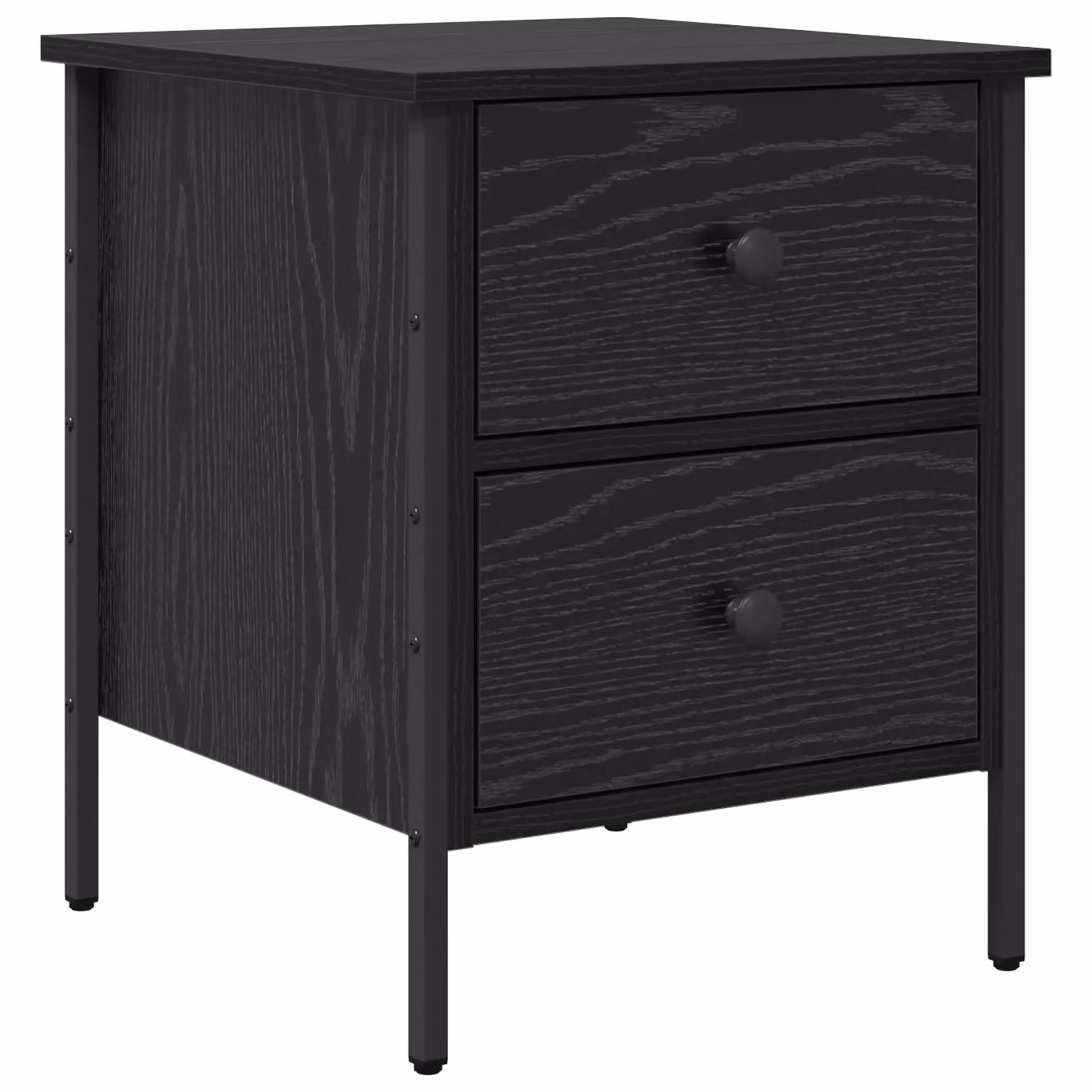 Berkfield Home Black Oak Bedside Cabinet W/D/H: 40 x 42 x 50 cm – 2