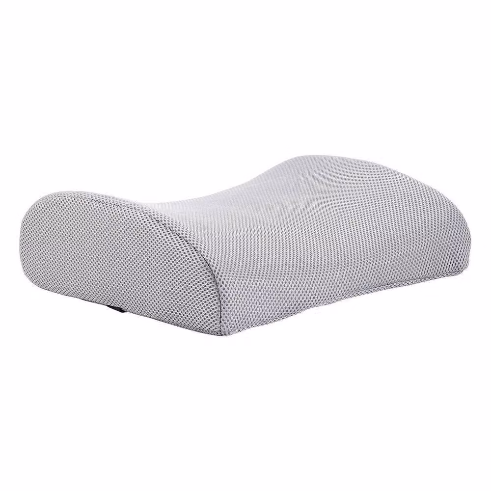 NESTLUNE Grey Contoured Memory Foam Lumbar Back Support Cushion Pillow – 3