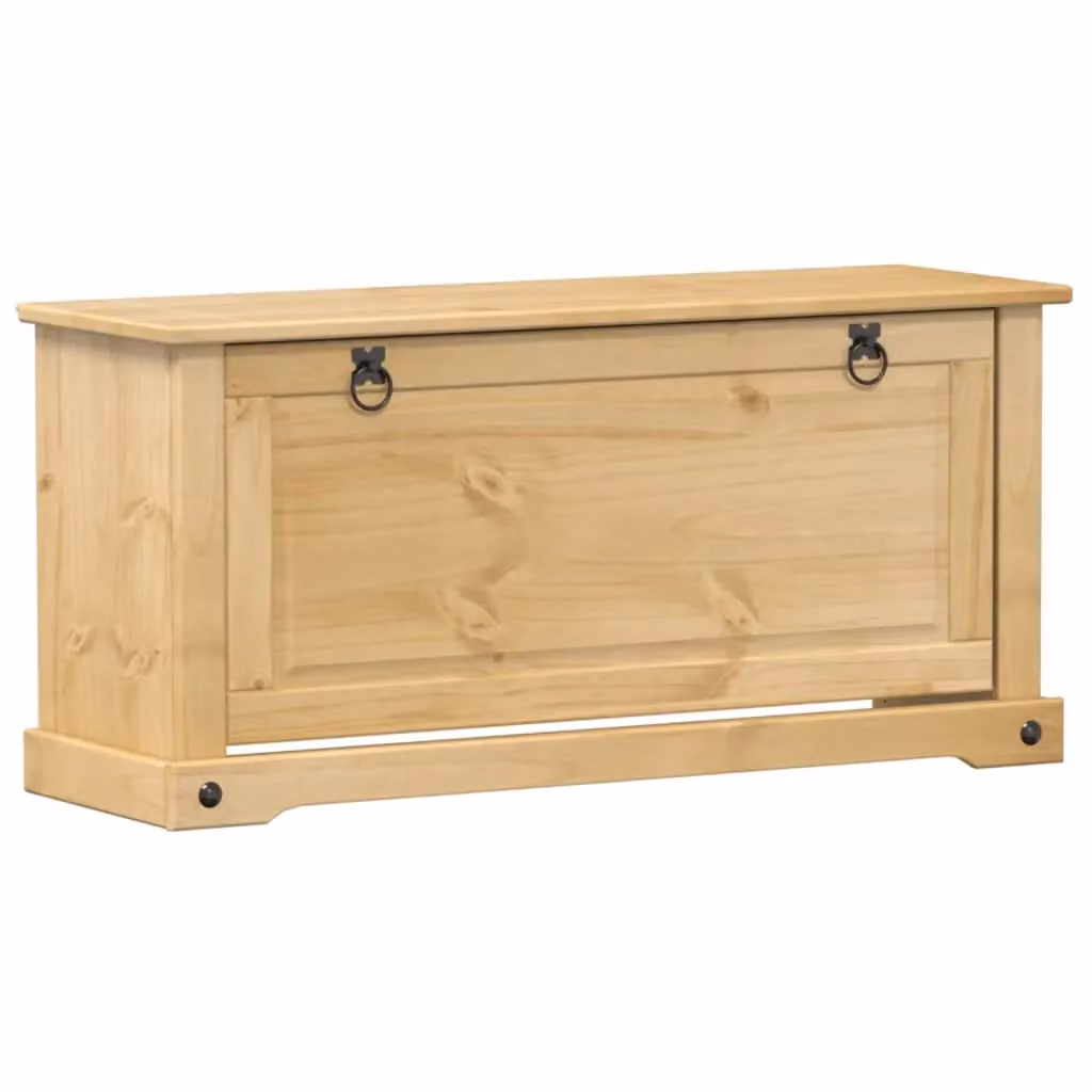 Berkfield Home Corona Shoe Cabinet in Brown Solid Pine, W/D/H: 99 x 32 x 47 cm – 2