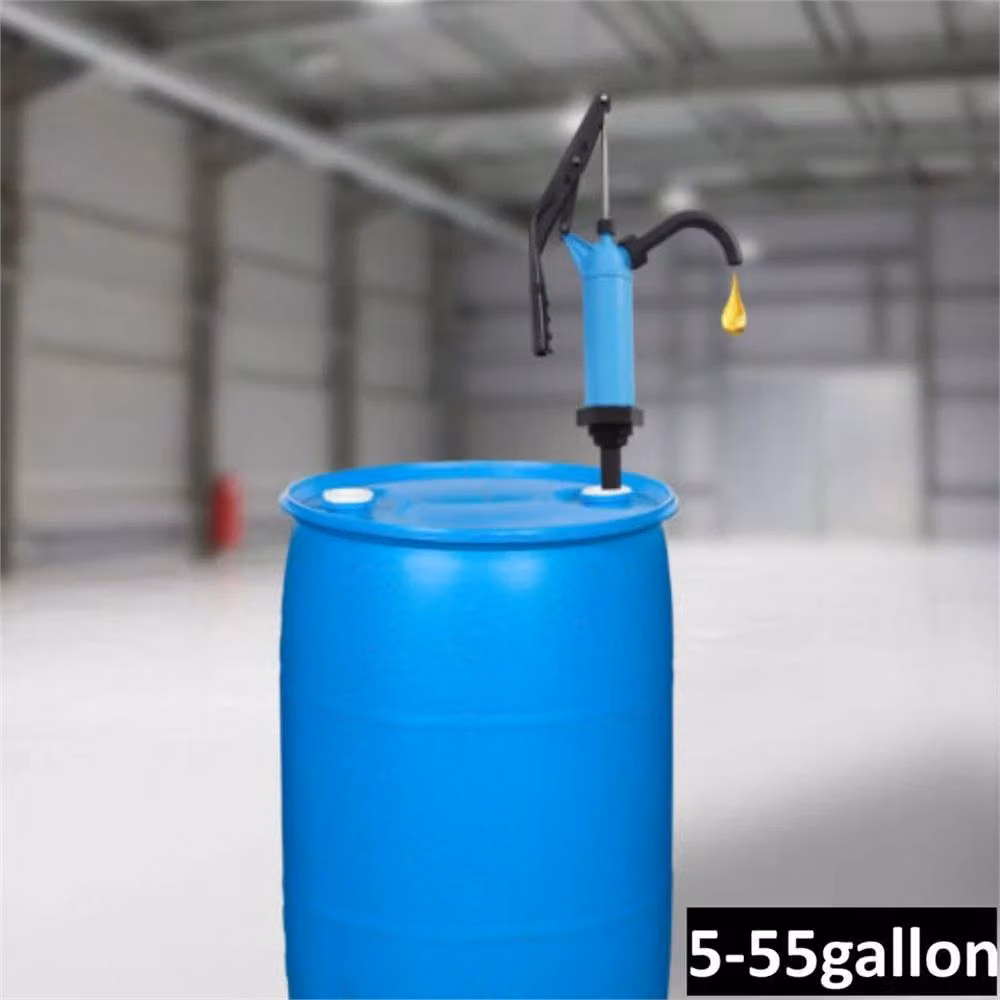 VOGREX Hand Operated Lever Pump for Diesel Oil Transfer, Blue, Stainless Steel – 3