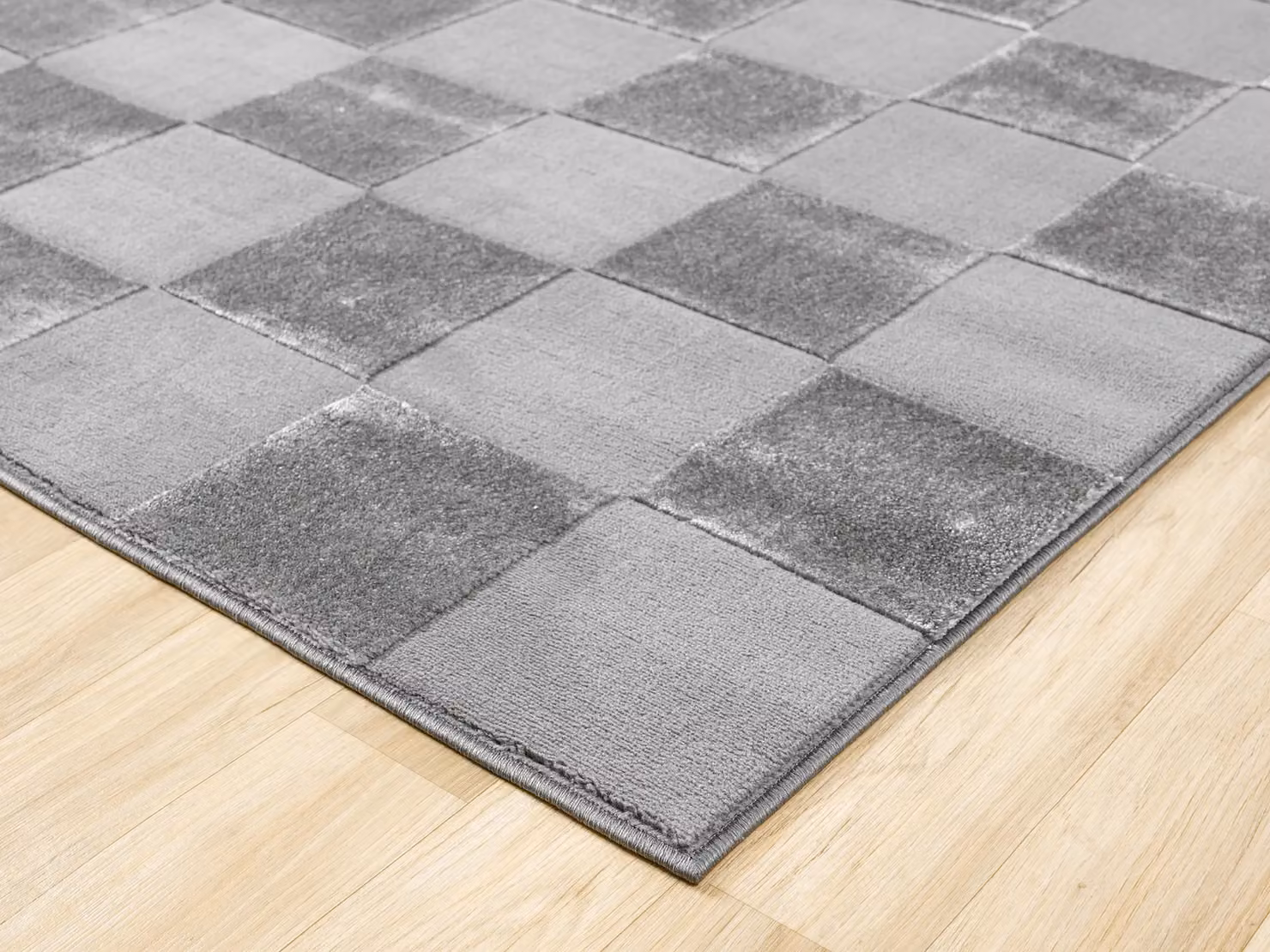 Desire Rugs Vellure Modern Geometric Hallway Runner Rug in Grey, W: 60 cm, L: 220 cm – 2