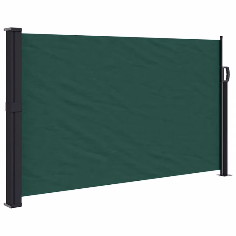 Berkfield Home Retractable Side Awning in Dark Green, W/H: 120 x 500 cm