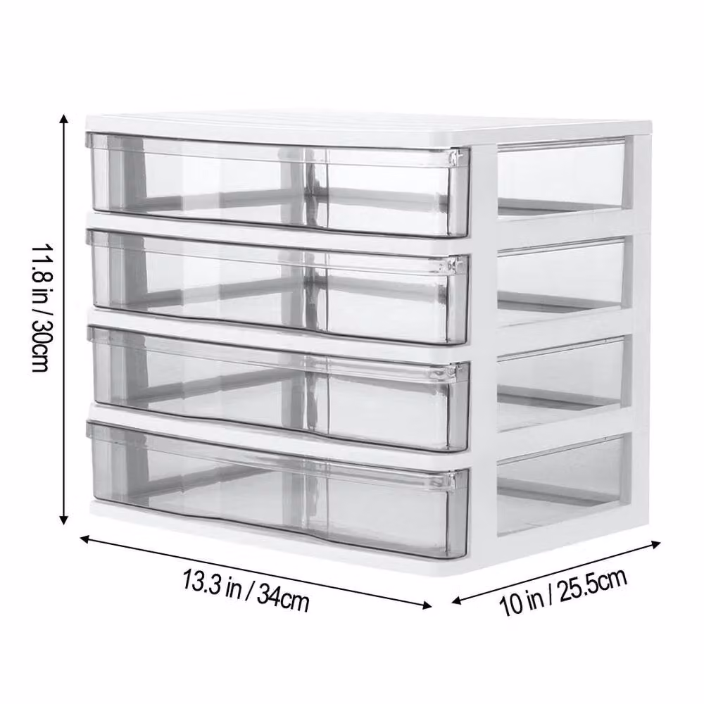 EONLION 4 Drawer Plastic Storage Tower Unit in White – 2