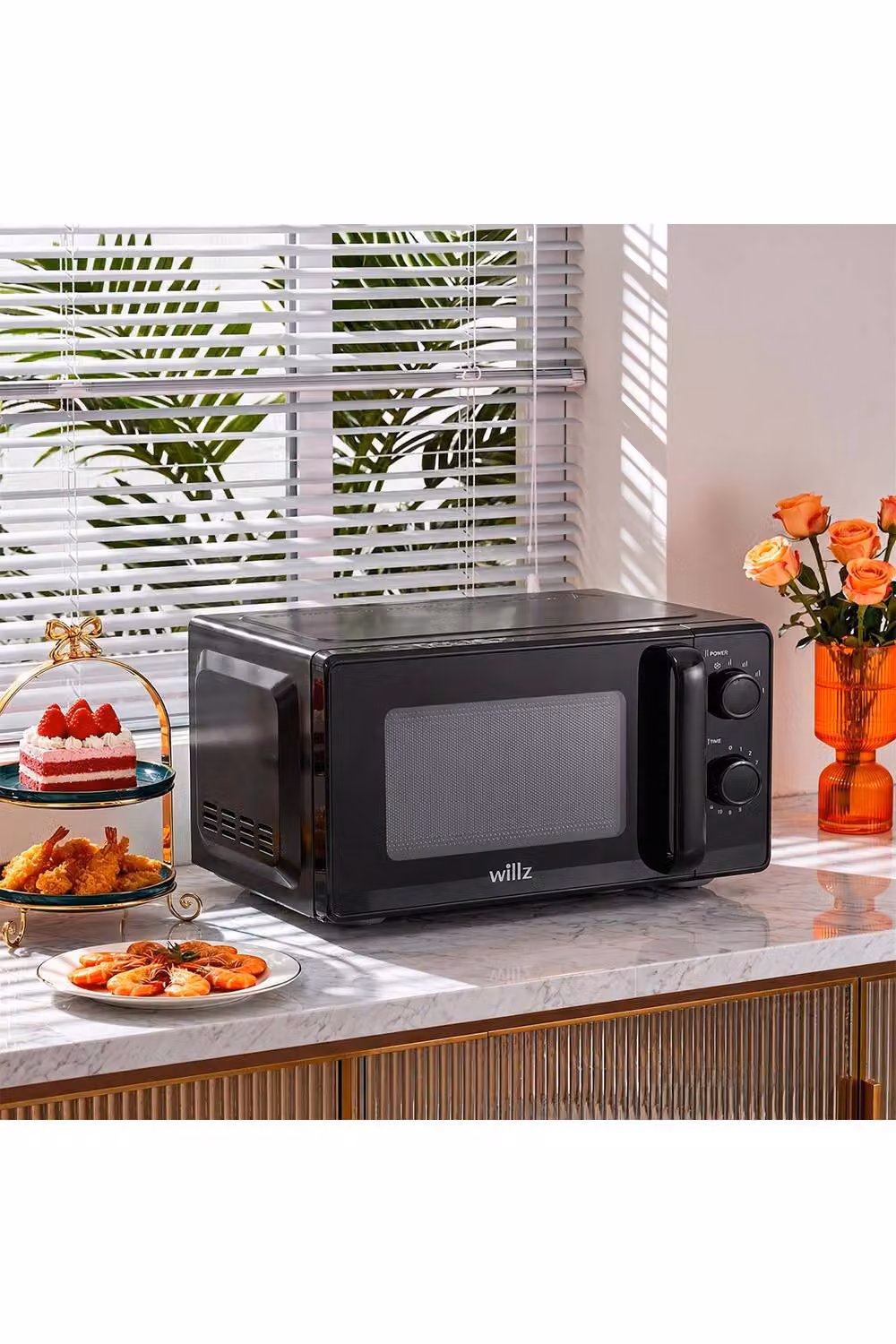 Living and Home 20L Solo Mechanical Microwave Oven, 700W, Black – 2