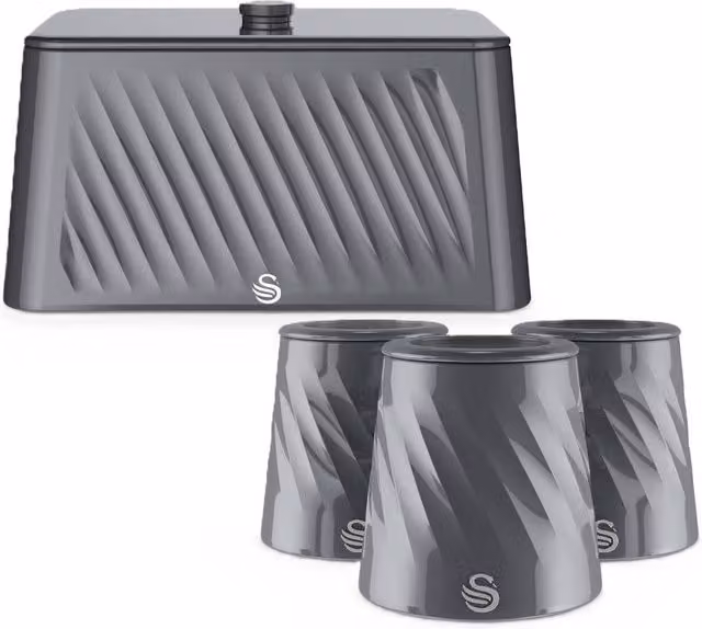 Swan Windsor Airtight and Leakproof Canisters in Grey and Transparent – 1