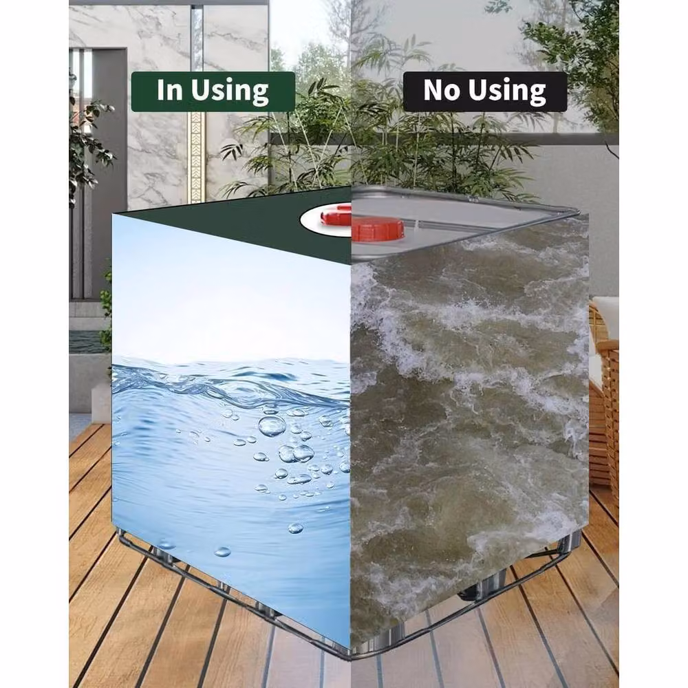 FLAVORA Waterproof Resistant IBC Container Cover, Green, 0.6m2 – 5