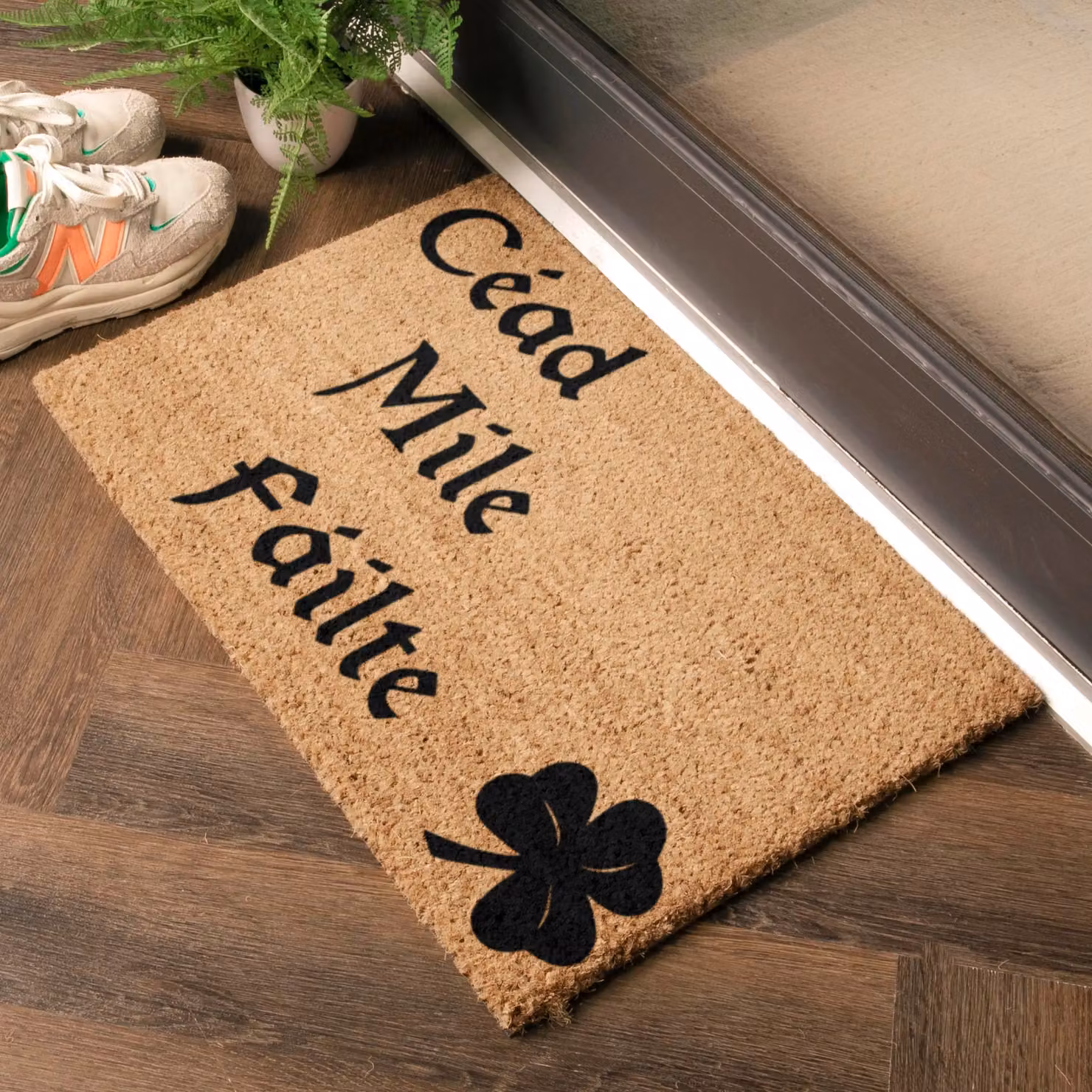 Artsy Mats Cead Mile Failte Doormat, Black and Brown, W/D/H: 60 x 40 cm – 2