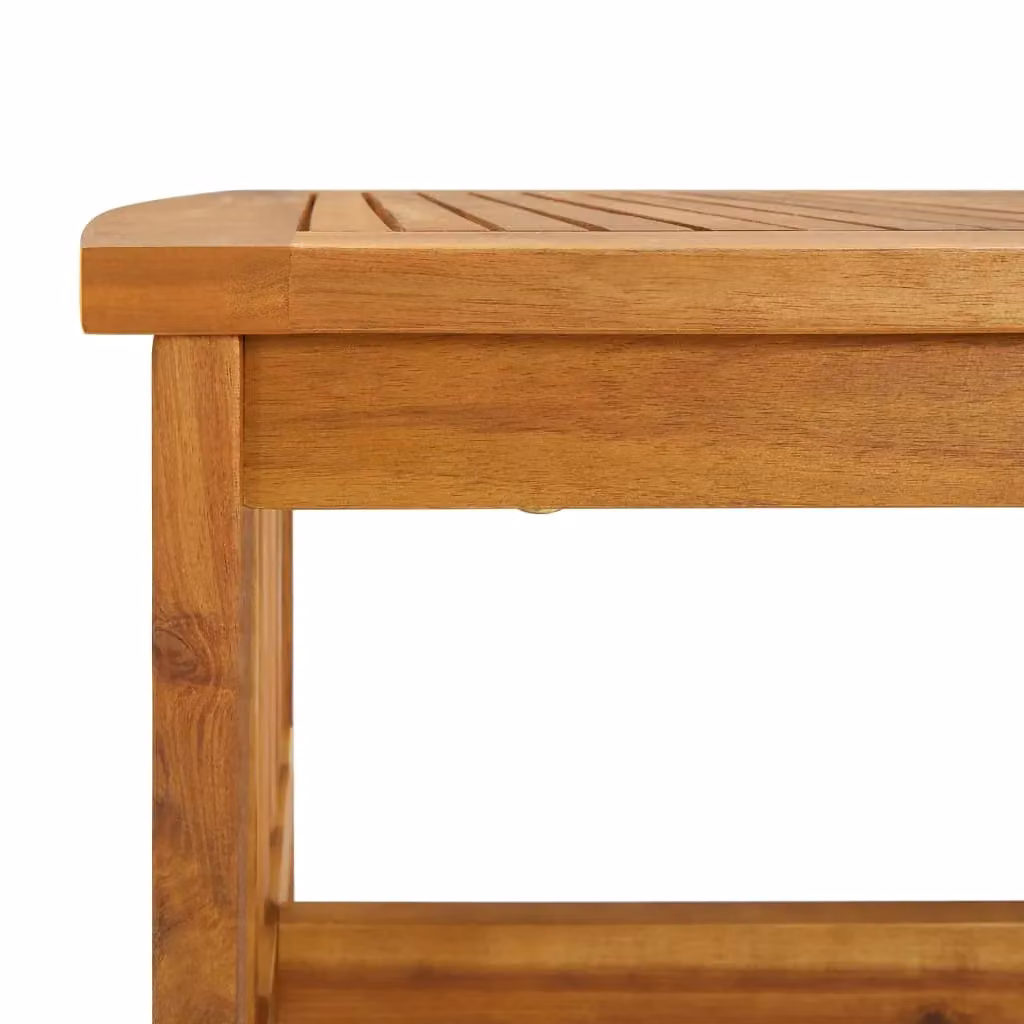 Berkfield Home Brown Solid Acacia Wood Coffee Table W: 102 cm, D: 50 cm, H: 43 cm – 3