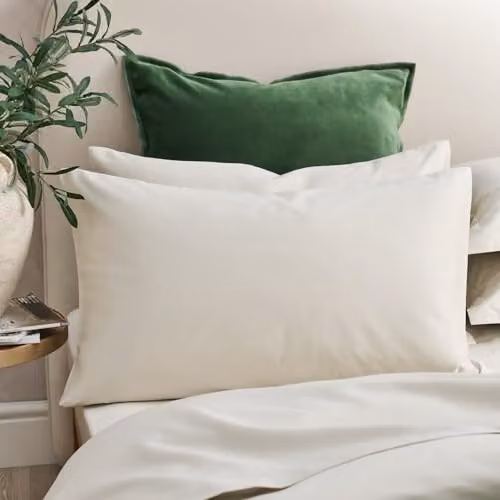 Christy 400TC Luxury Mako Satin Cotton Pillowcases, 2 Pack, Beige, W/H: 50 x 75 cm – 3