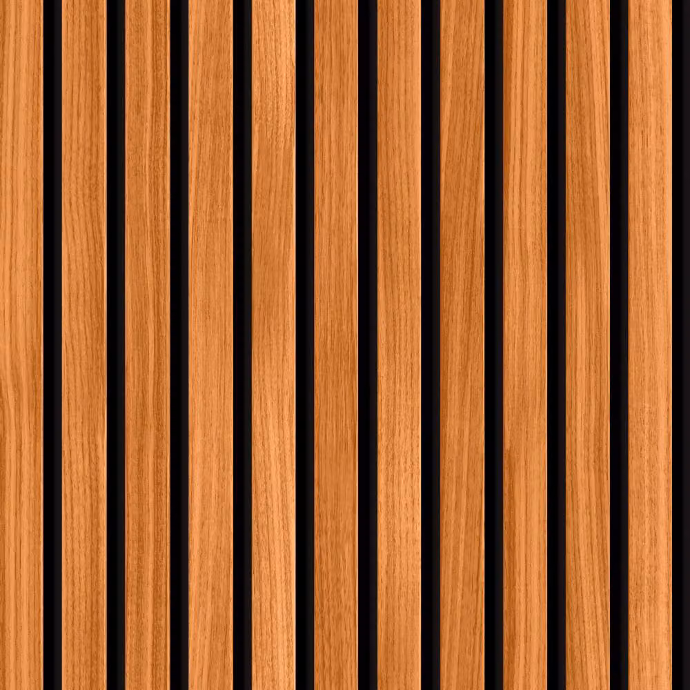 Hoopla Walls Wood Slat Teak 10m Wallpaper in Natural Brown and Beige – 2