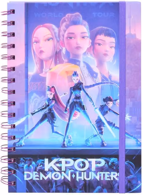 KPop Demon Hunters Multicolour A5 Softcover Wiro Notebook