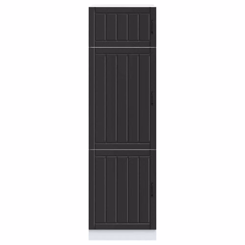 Berkfield Home Lucca Kitchen Cupboard in Black Matt MDF – 3