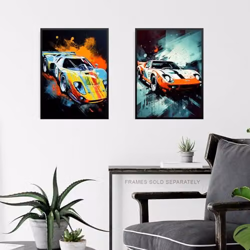 Artery8 Set of 3 Racing Car Motorsport Grand Prix Unframed Paper Poster Prints, Multicolour, W: 21.0 cm, H: 29.7 cm – 6