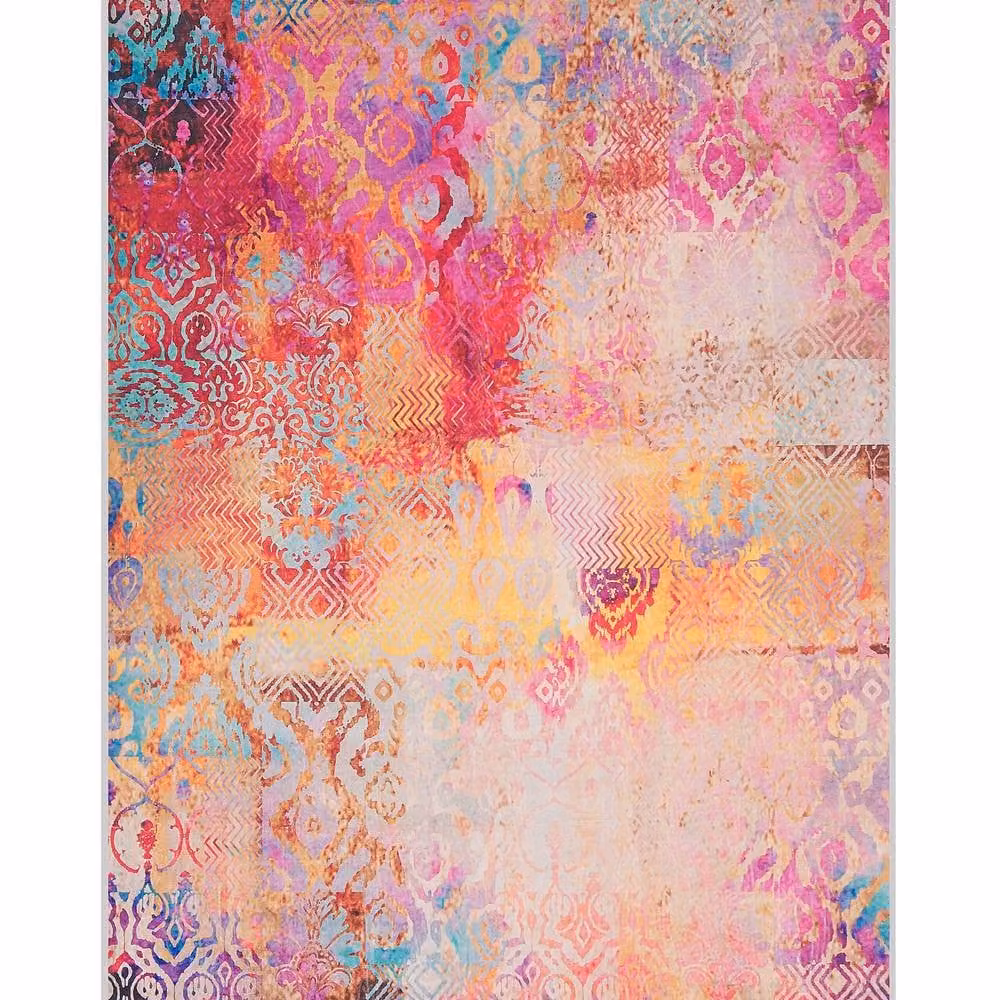 Wyld and Coco Multicolour Abstract Boho Area Rug, W: 140 cm, L: 200 cm – 2