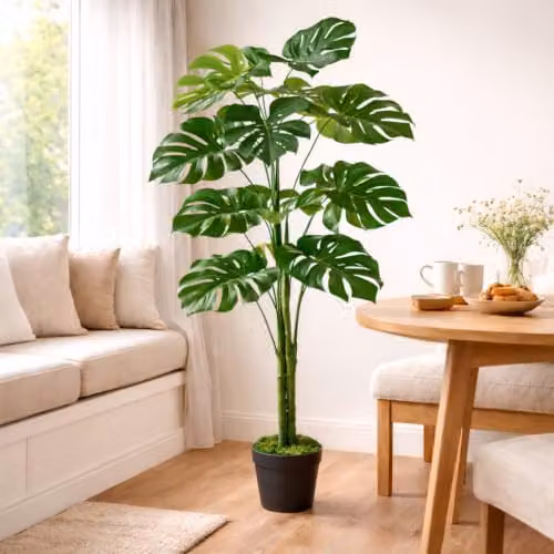Leaf Design Realistic Artificial Monstera Cheese Plant, Green, Height: 120 cm – 2