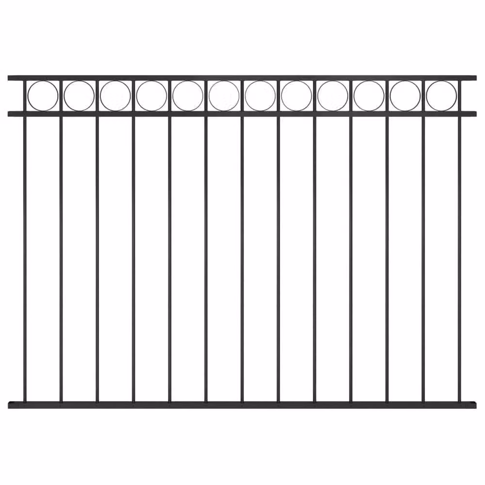 Berkfield Home Durable Steel Fence Panel, Black, H 170 cm x W 120 cm