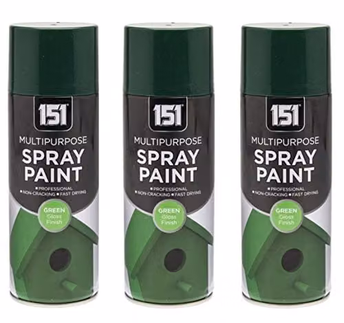 Pack of 3 Green Spray Paint Cans
