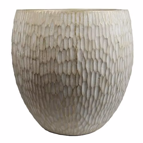 LeafUK Large Square Geometric Rustic Planter, W/D/H: 43 x 43 x 43 cm