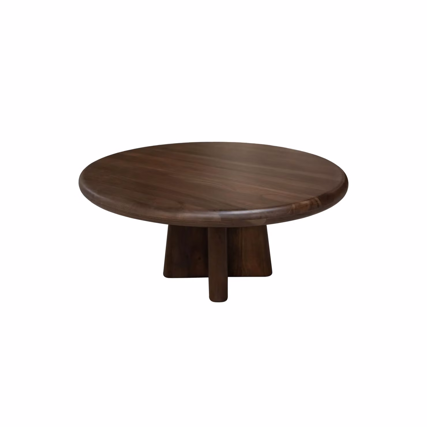 Dome Deco SALVO Round Coffee Table in Brown Wood