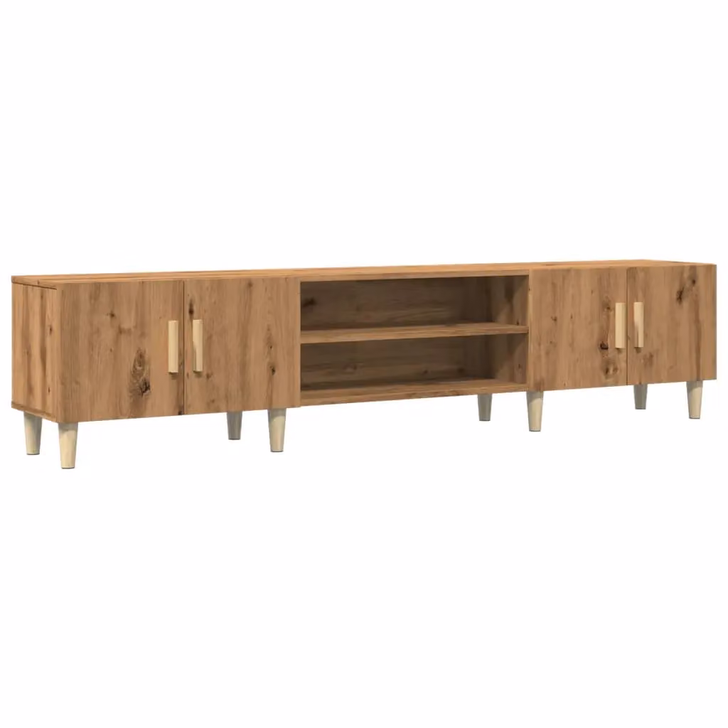 Berkfield Home Artisan Oak TV Cabinet in Brown, W: 180 cm, D: 31.5 cm, H: 40 cm – 2