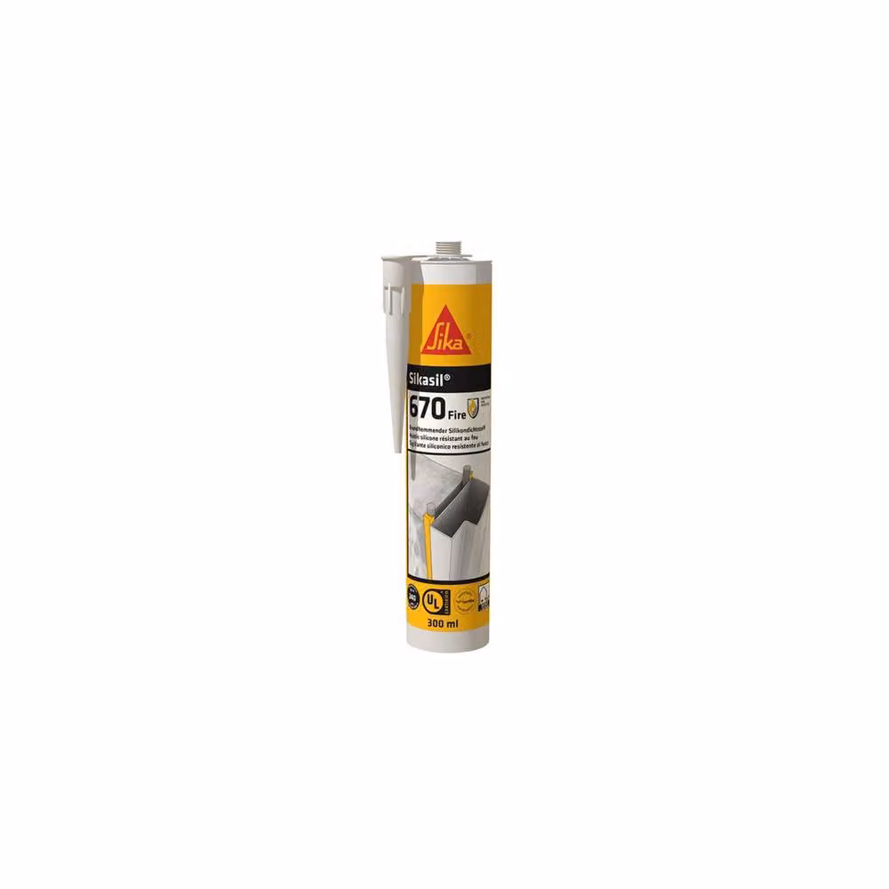 Sika Sikacryl-670 Fire Rated Silicone Sealant, Black, 300 ml – 2