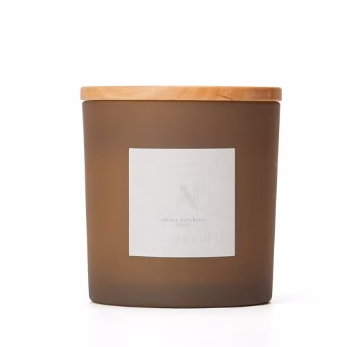 Aroma Naturals Frosted Decadence Scented Candle, Cashmere Scent, Brown, XL – 1