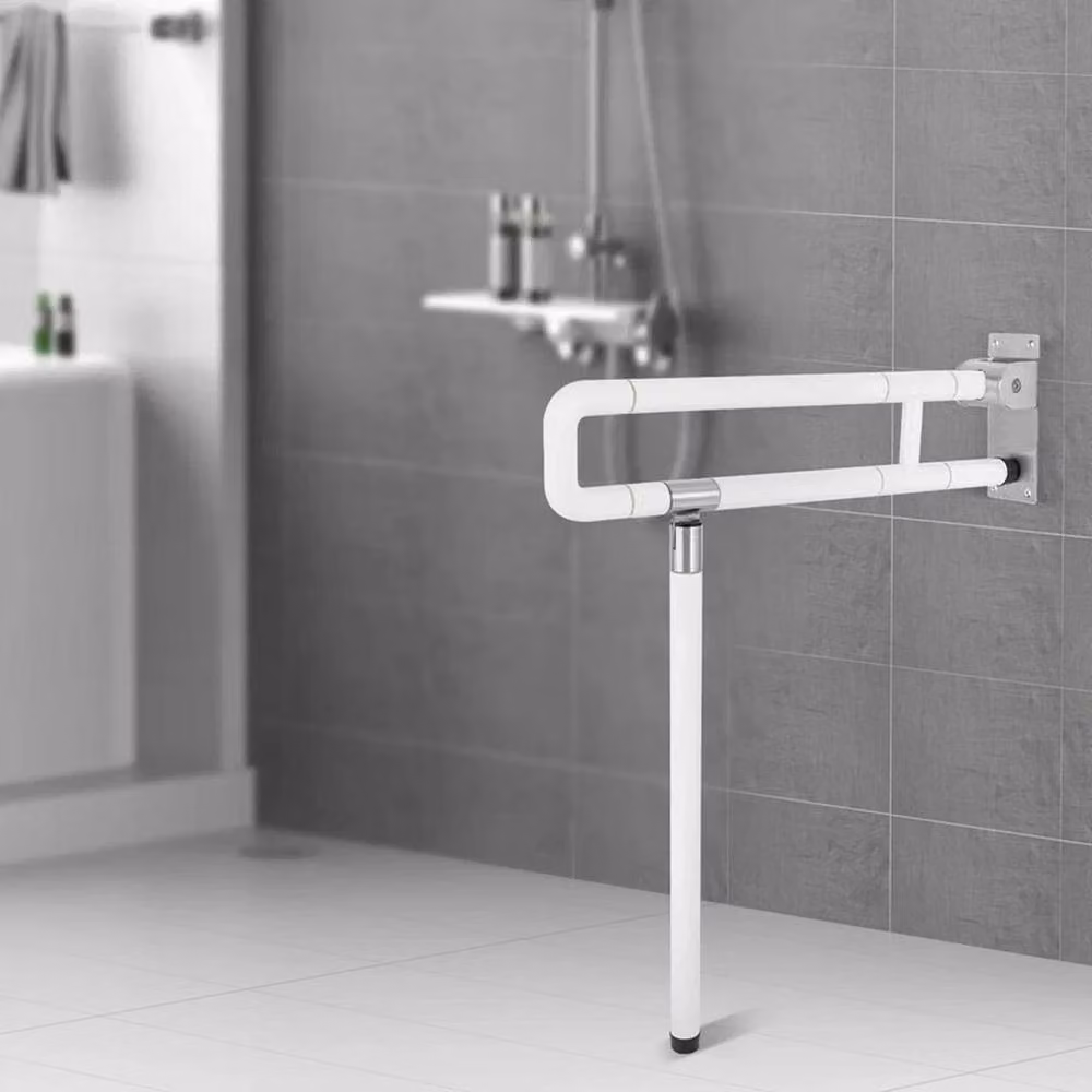 EONLION 2 Pack Foldable White Safety Grab Bar with Non-Slip Grip and Stainless Steel Construction – 3