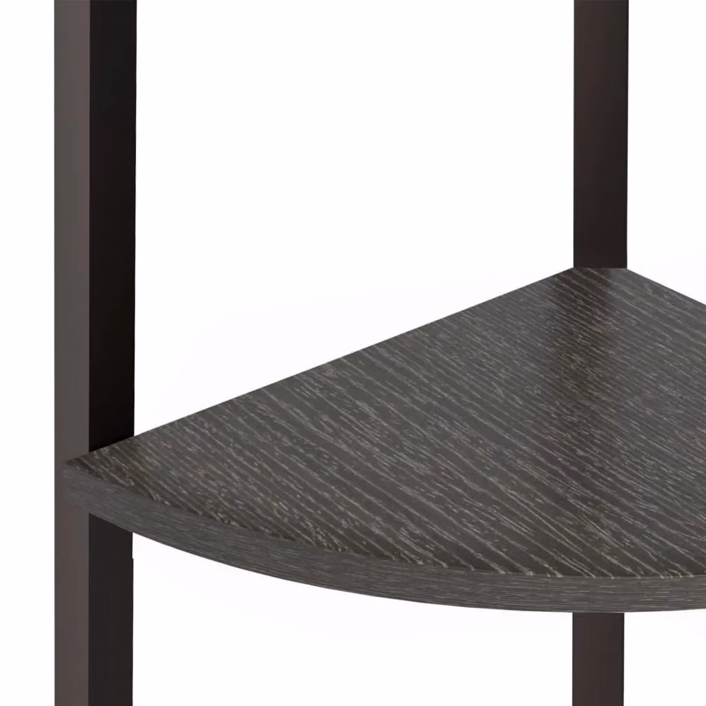 Berkfield Home 4-Tier Corner Shelf in Black, W/D/H: 45.5 x 31.5 x 150 cm – 3