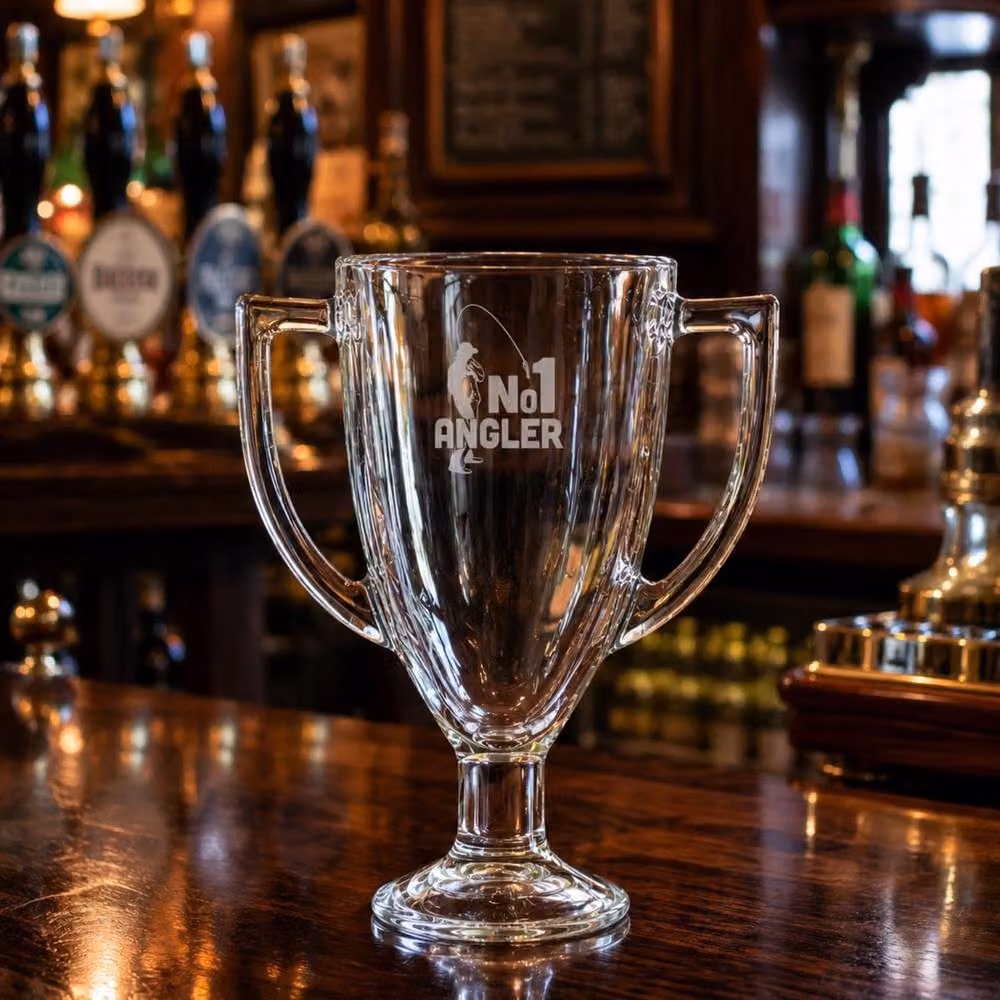 Top 3 No 1 Angler Fishing Trophy Pint Glass, 568 ml, Clear – 4