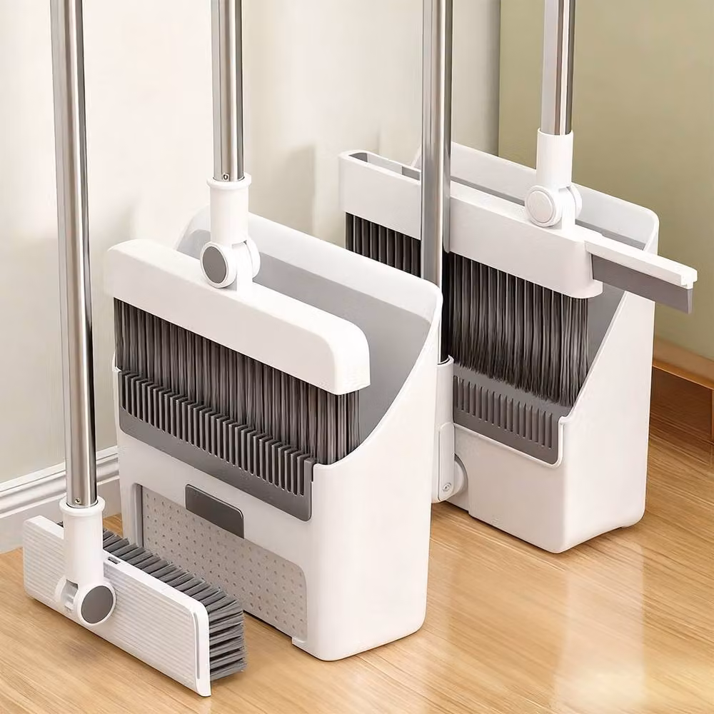Ventryn Long Handle Dustpan and Brush Combo Floor Cleaner in White – 3