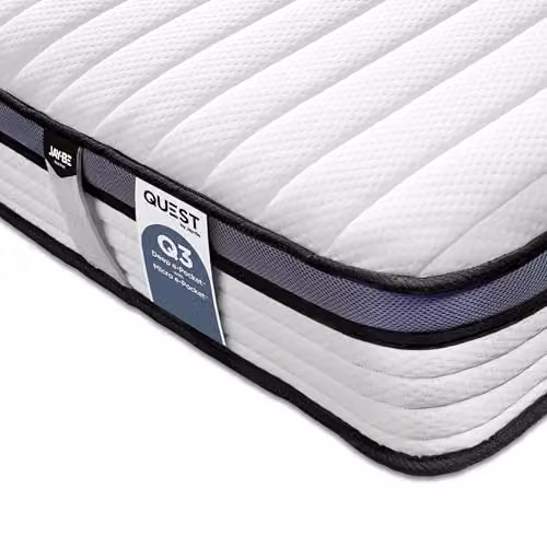 Jay-Be Quest Q3 Hybrid e-Pocket Childrens Mattress, White, W/D/H: 90 x 190 x 18 cm – 3