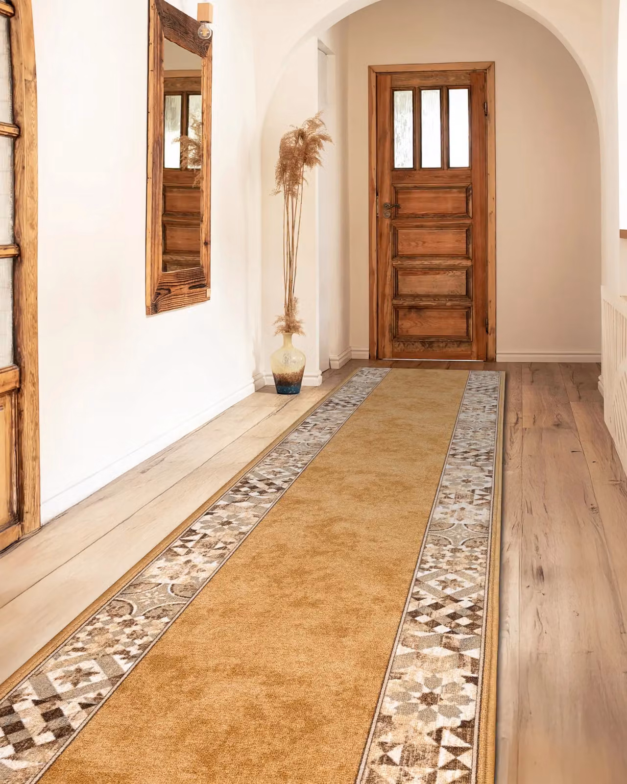 RugsX Murcia Anti-Slip Runner in Brown, W: 100 cm, L: 290 cm – 3