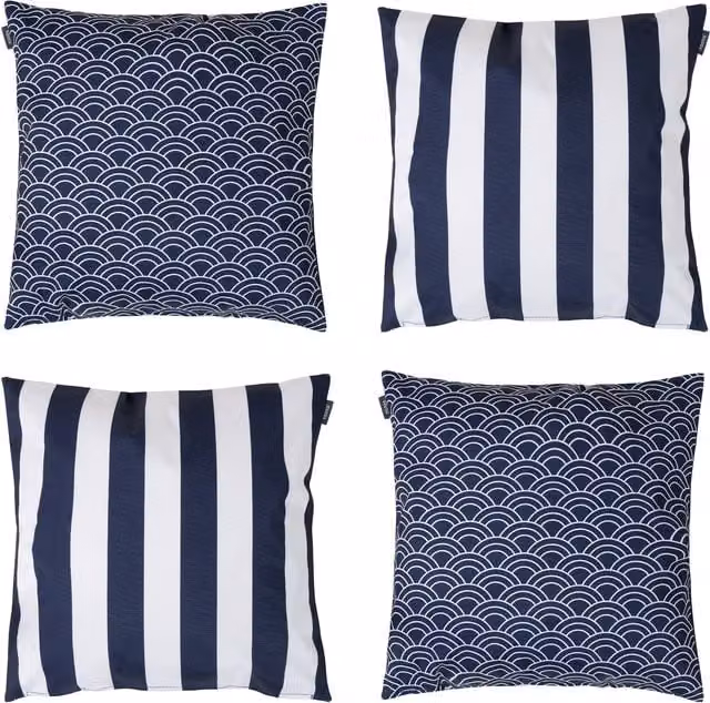 Veeva Blue Striped Square Outdoor Cushion