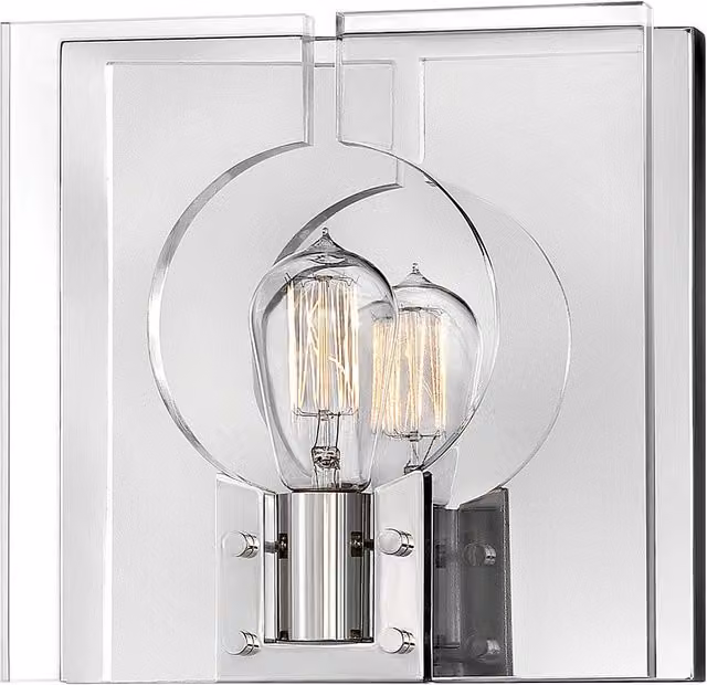 Hinkley Netlighting Lisa McDennon Ludlow Single Light Wall Lamp in Polished Nickel and Grey
