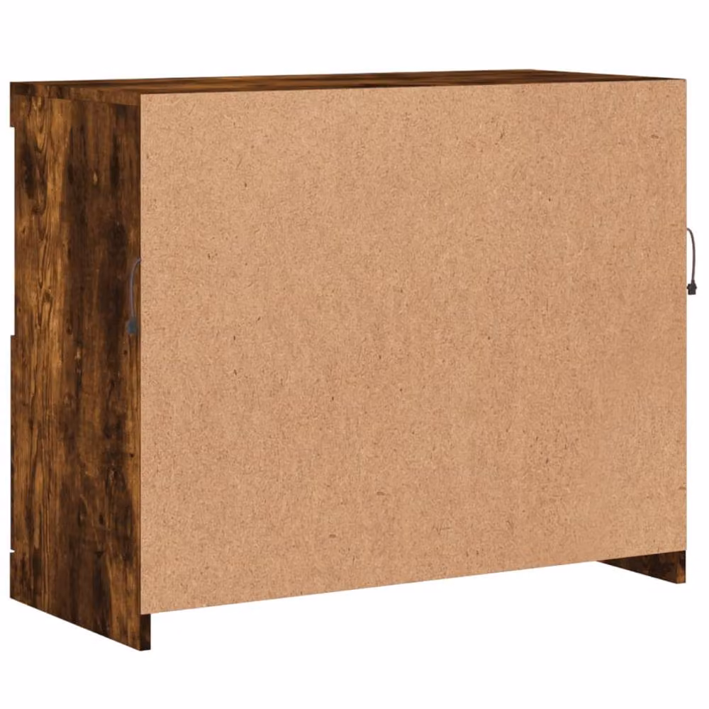 Berkfield Home Modern Smoked Oak Sideboard with Integrated LED Lights in Brown, W/D/H: 81 x 37 x 67 cm – 8